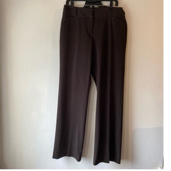 Atelier Luxe Brown Trouser Pants SZ‎ 10 Slacks Dress Pants Career Formal Work - Picture 1 of 10